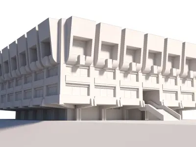Sumy region universal scientific library Ukraine 3D model