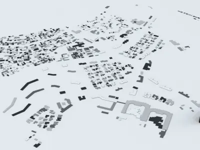 Sanya Streets and Buildings 3D model