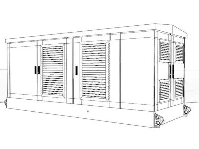 Urban Transformer Enclosure Low-poly 3D model