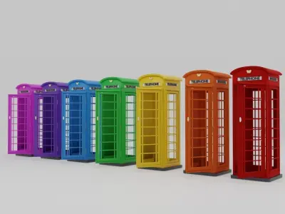 london telephone box 3D model