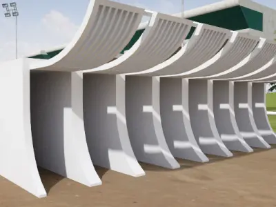 Greyhound Racecourse Pack Low-poly 3D model