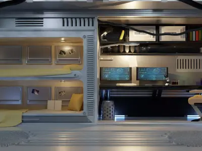 Spaceship room 3D model