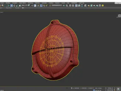 SEABECK HALFLID ROUND WITH CAGE BULKHEAD Low-poly 3D model