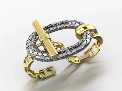 Double Fusion Ring 3D print model