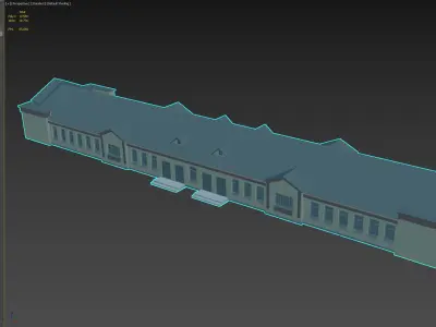 Industrial Warehouse 3D Model with Office Space 3D model