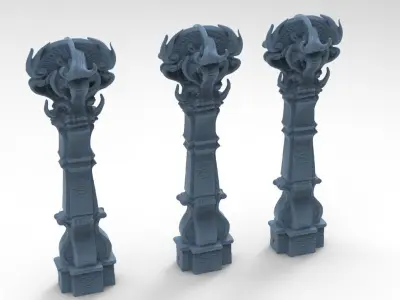 Ancient Crete pillar 3D model