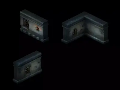 The Palace - Stone Wall 01 3D model