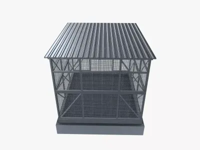 Telecom Control Shelter Low-poly 3D model