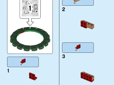 Wikibricks3D - 40426 Christmas Wreath 2-in-1 3D print model