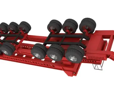 large Trailers Collection 3D model