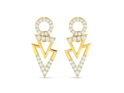 Women Round Earrings 3dm stl render detail  3D print model