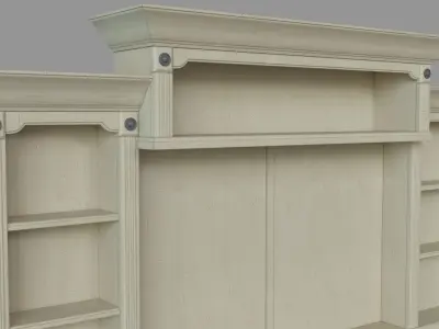 Roomstogo Mountain Bluff White 5-Pc Wall Unit 3D model