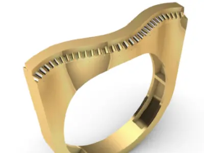 Modern Ajda rings 3D Print Models 60-69 3D print model 3D print model