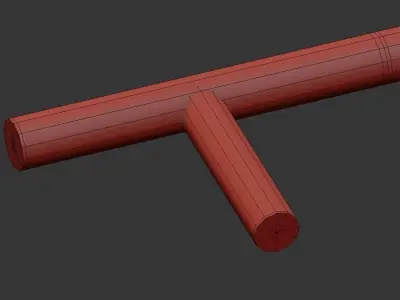 Backlight K wall lamp with light 3D model