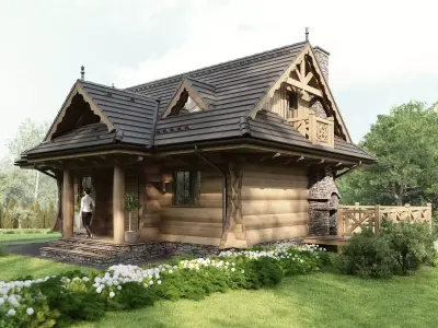 small highlander house dom54 3D model