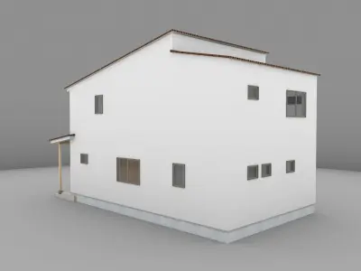 House model for background 27 Low-poly 3D model