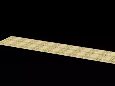 Rectangular Tablecloth Low-poly 3D model