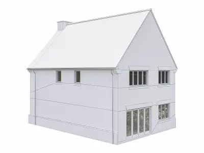 Neighborhood Houses P26 Low-poly 3D model
