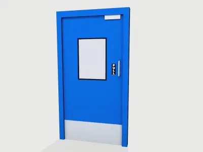 Pharma Door Animated Low-poly 3D model