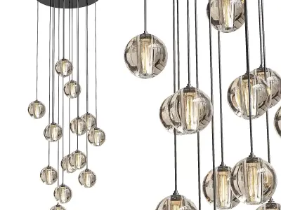  Crystal hanging light 3D model