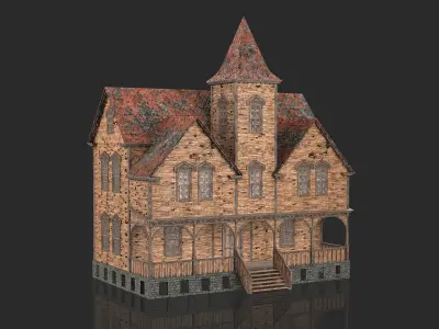 Old Medieval Abandoned House 3 3D model