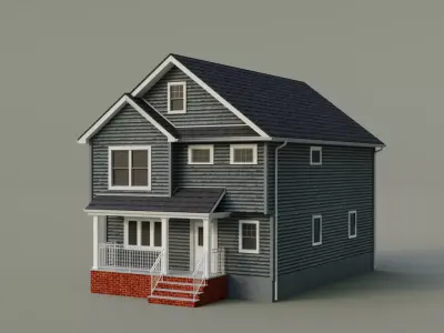Low Poly house 21 Low-poly 3D model