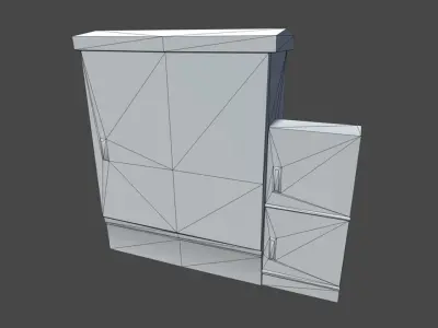 Utility Box Low-poly 3D model