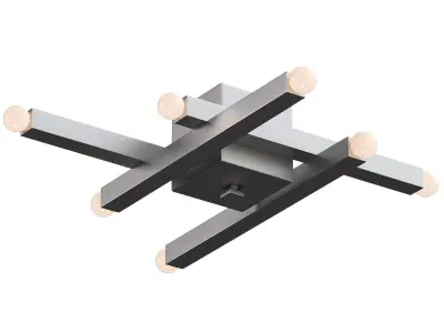 Peary 8 Light Flush Mount 3D model