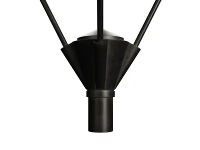 Lantern-10 light post with dome on top 3D model