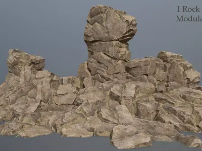 Stone rock Low-poly 3D model order