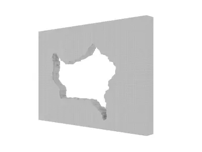 Hole in wall 3D model