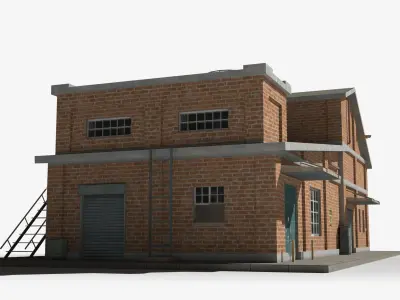 Factory xx32 Low-poly 3D model