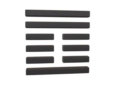 I Ching Hexagrams 42 yi v1 001 Low-poly 3D model