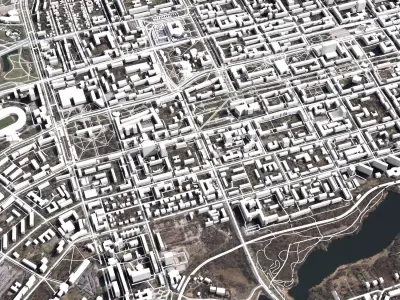 Cityscape Donetsk Ukraine 3D model