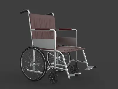 Wheel Chair Low-poly 3D model