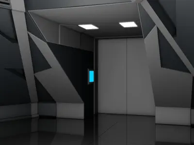 Sci Fi Room 3D model 58
