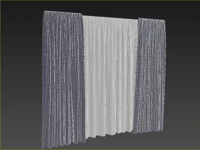 Curtains 01 3D model