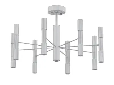 WIGNER modern chandelier with glass shades 3D model