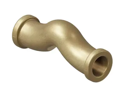 Antique Brass Crossover Coupling 3D model