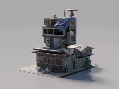 Neighborhood House Building 7 3D model