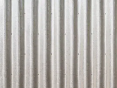 White Metal Corrugated PBR Seamless Texture