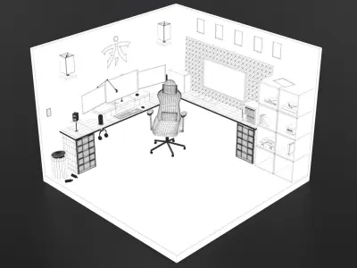 Fnatic gaming room Free 3D model