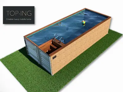 container swimming pool Free low-poly 3D model