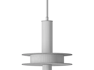 Ash and linen floor lamp Bruisse 3D model