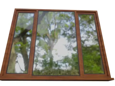 Panel window Free low-poly 3D model