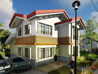 TWO STOREY RESIDENTIAL HOUSE  3D model