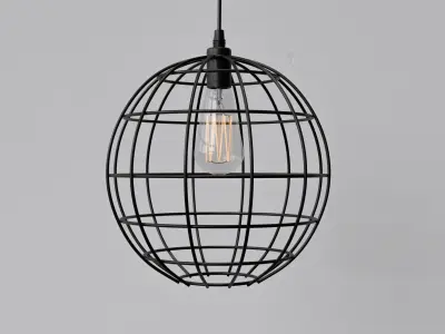 Cage Pendant Light 02 3D model