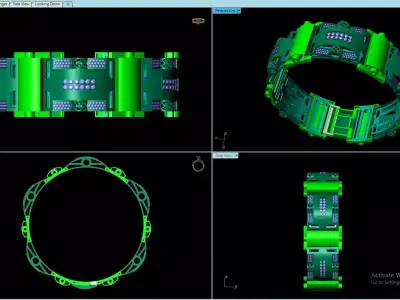 bracelets electronic bracelet with lights 3D print model