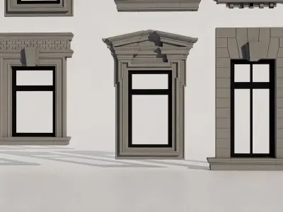 Windows Collection 3D model Low-poly 3D model