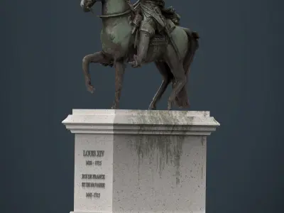 Equestrian statue of Louis XIV 3D model